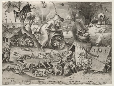 Sedm smrtelných hříchů: Hněv od Pieter Bruegel