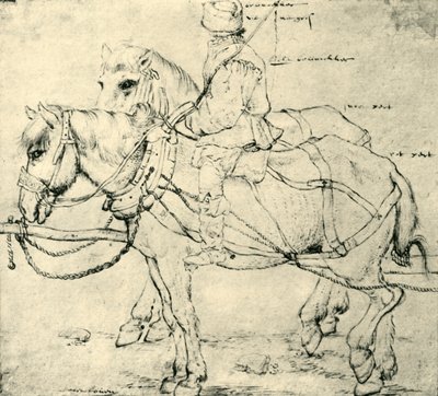 Jezdec a dva koně, 1559-1563, 1943. od Pieter Bruegel the Elder