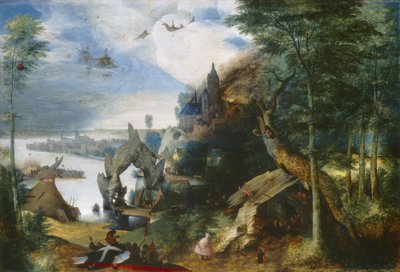 Pokušení sv. Antonína, kolem 1550-75 od Pieter Bruegel the Elder
