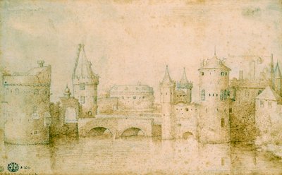 Pohled na starověké opevnění Amsterdamu, Nizozemsko, 1562 od Pieter Bruegel the Elder