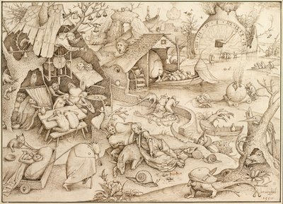 Desidia (lenost), 1557 od Pieter Bruegel the Elder