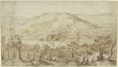 Jižní kopcovitá krajina s klášterními budovami od Pieter Brueghel the Elder