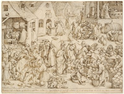 Sedm ctností 3 Charita od Pieter Brueghel the Elder