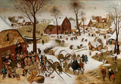 Sčítání lidu v Betlémě Číslování v Betlémě, počátek 17. století. od Pieter Brueghel the Younger
