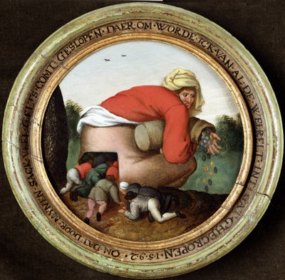 Flatterers od Pieter Brueghel the Younger