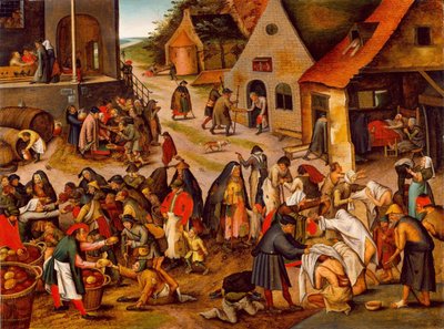 Sedm skutků milosrdenství, mezi 1616 a 1638 od Pieter Brueghel the Younger