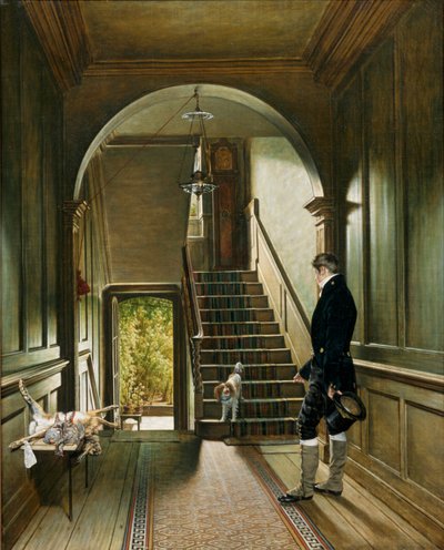 Schodiště londýnské rezidence malíře, 1828 od Pieter Christoffel Wonder
