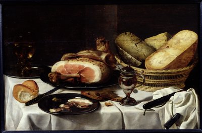 Zátiší s Hamem od Pieter Claesz