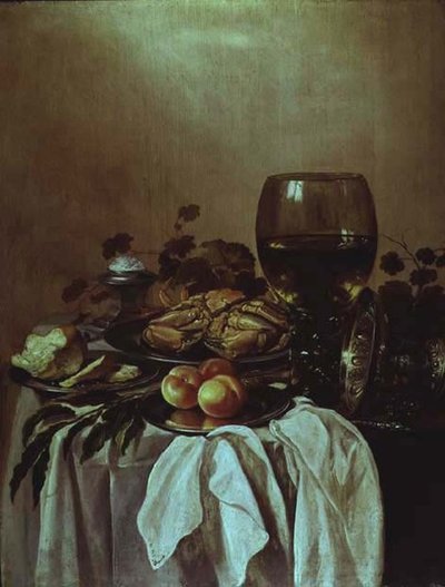 Zátiší s krabem od Pieter Claesz