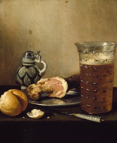 Zátiší se šunkou, 17. století od Pieter Claesz