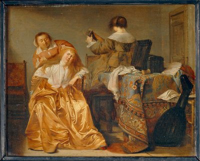 Dame à sa toilette - Dáma na toaletě ... od Pieter Codde