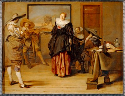 Lekce tance 1627 ... od Pieter Codde