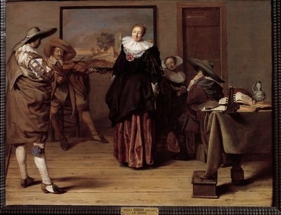Taneční lekce Malování od Pietera Codde (1599-1678) od Pieter Codde