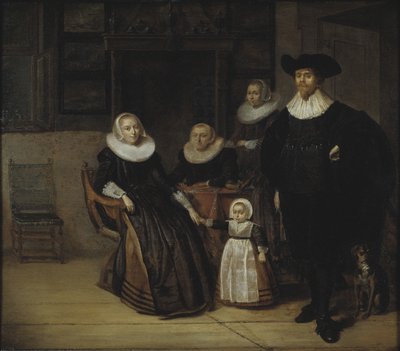 Portrét rodiny, 1661 od Pieter Codde