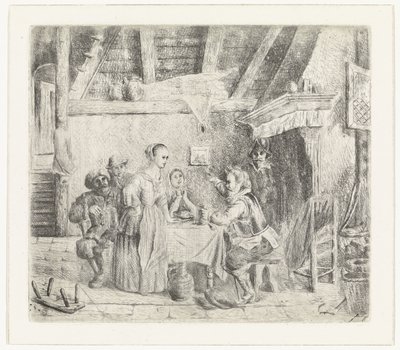 Muž mluví s firmou od Pieter Cornelis Nicolaas van de Poll