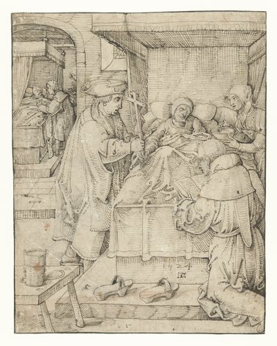 Péče o nemocné Works of Mercy (název série) od Pieter Cornelisz. genaamd Kunst