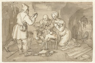 Klanění pastýřů od Pieter Cornelisz. van Rijck