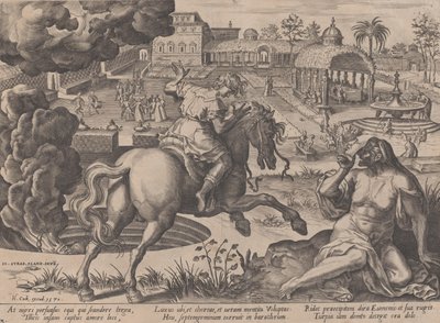 The Enticement of Luxus, z Běhu lidského života, 1570. od Pieter Furnius