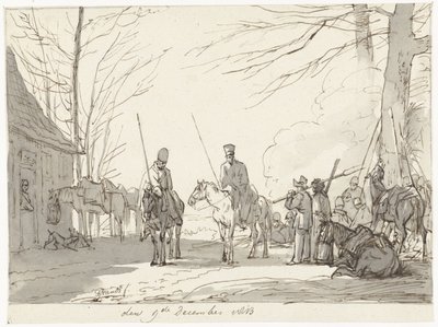 Bivak kozáků, 9. prosince 1813 od Pieter Gerardus van Os (signed by artist)