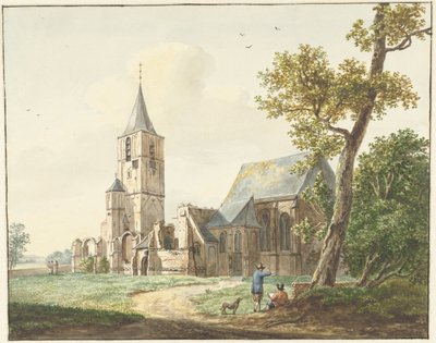 Kostel ve Warmondu od Pieter Gerardus van Os