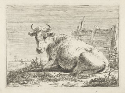 Ležící kráva u plotu Krávy (název série) od Pieter Gerardus van Os