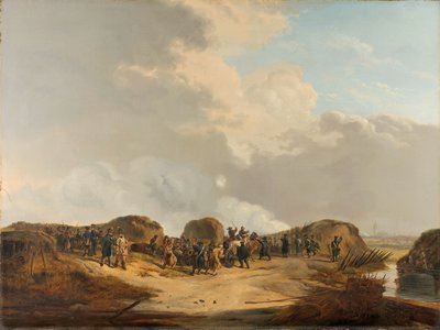 Demilune postavená při obléhání Naardenu v dubnu 1814 od Pieter Gerardus van Os