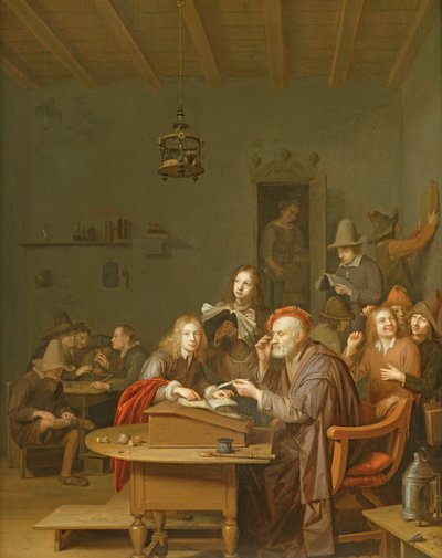 Interiér školní třídy od Pieter Harmansz Verelst