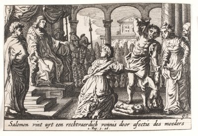 Šalamounův soud od Pieter Hendriksz. Schut