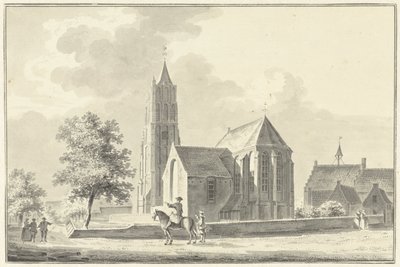 Kostel a radnice v Heukelom od Pieter Jan van Liender