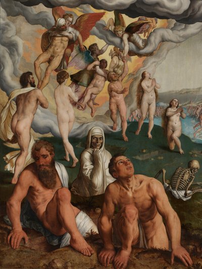 Detail posledního soudu od Pieter Jansz. Pourbus