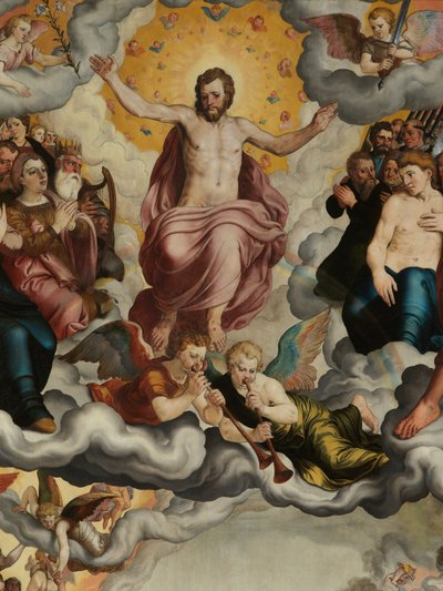 Detail posledního soudu od Pieter Jansz. Pourbus