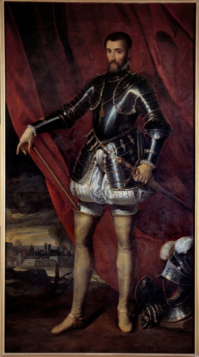 Celovečerní portrét Francoise de Lorraine, vévody z Guise (1519-1563) Malba Pietera Pourbuse (1523-1584) (ec.flam.) 17. století Nancy, Musee des Beaux Arts od Pieter Jansz. Pourbus