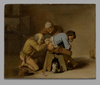 Kvakan v práci ve stodole od Pieter Jansz. Quast