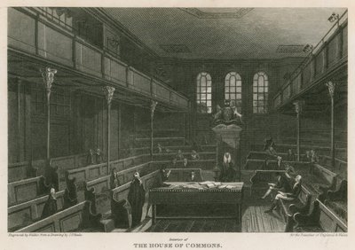 Interiér Dolní sněmovny, Westminster, Londýn od Pieter Jansz. Quast