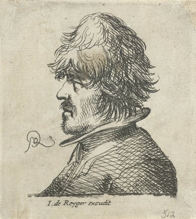 Portrét busta muže s rybářským kloboukem od Pieter Jansz Quast