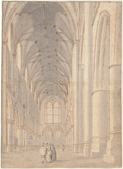 Interiér kostela svatého Bava, Haarlem od Pieter Jansz Saenredam