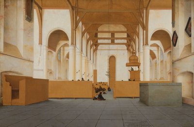 Interiér Sint-Odulphuskerk v Assendelftu Interiér St Odulphuskerk v Assendelft, při pohledu od chóru na západ od Pieter Jansz Saenredam