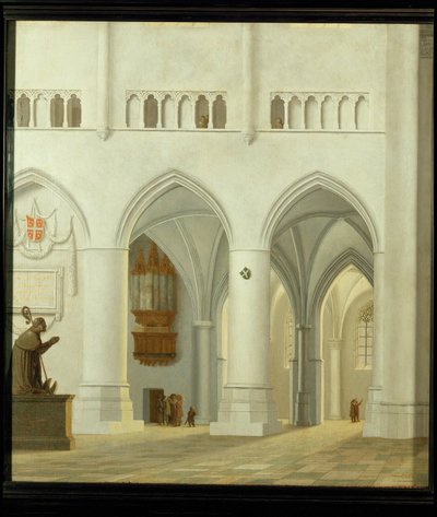 Interiér kostela svatého Bavo v nizozemském Haarlemu ... od Pieter Jansz Saenredam