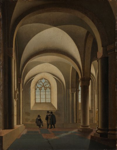 Nejzápadnější zálivy jižní lodi kostela Mariakerk v Utrechtu od Pieter Jansz Saenredam