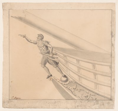 Figurka muže s dalekohledem od Pieter Luypen (signed by artist)