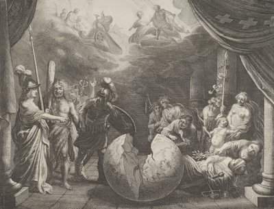 Deska 11: Alegorie o nesvornosti ve Francii, od Caspara Barlaeuse, Medicea Hospes, 1638. od Pieter Nolpe