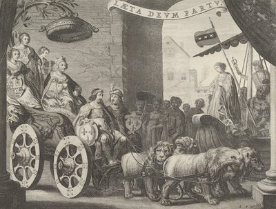 Deska 5a: Marie de Medici jako Berecynthia, od Caspar Barlaeus, Medicea Hospes, 1638. od Pieter Nolpe