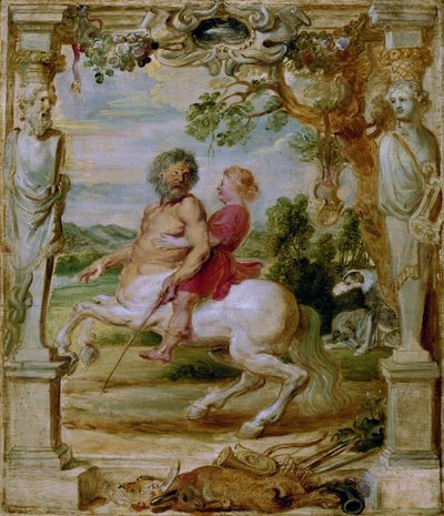 Achilles vzdělával kentaur Chiron, 1630-1635 od Peter Paul Rubens