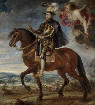 Portrét Filipa II. 1527-1598 na koni, 1628 od Peter Paul Rubens