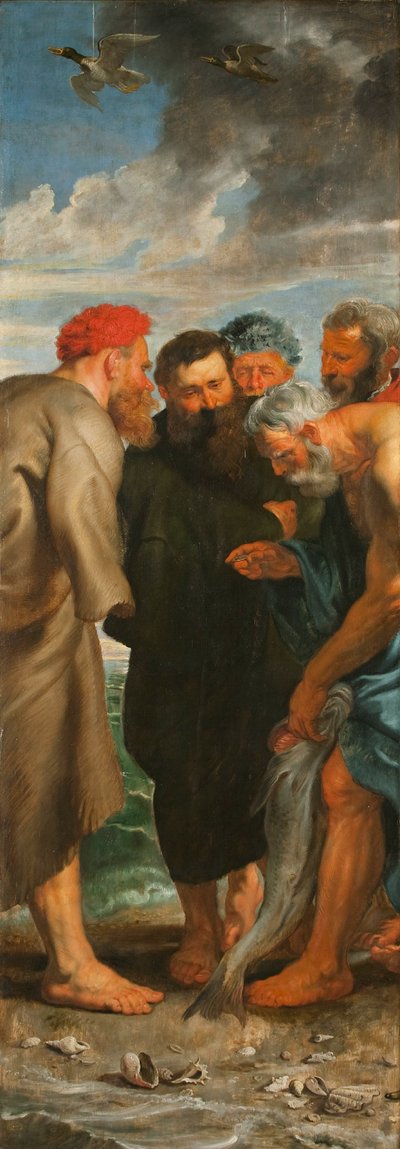 Triptych The Miraculous Draft of Fishes, levý panel, 1618-1619. od Pieter Paul Rubens