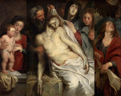 Nářek nad mrtvým Kristem Kristem na slámě, 1618. od Peter Paul Rubens