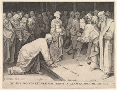 Kristus a žena přistižená v cizoložství, 1579. od Pieter Perret