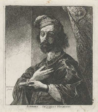 Portrét van Januse Secunduse od Pieter Rottermondt