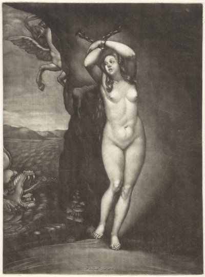 Andromeda připoutaná ke skále od Pieter Schenk (I)