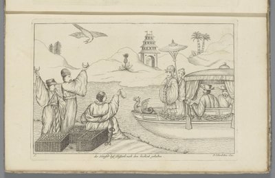 Plavba po čínské svatbě Der Sineser lust Schiffart nach dem hochzeit obsah (název na objektu) Čínské zvyky (název série) od Pieter Schenk (II)
